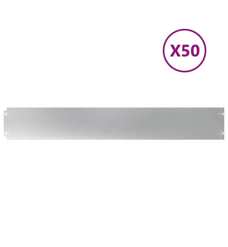 Rasenkanten 50 Stk. 15x103 cm Verzinkter Stahl