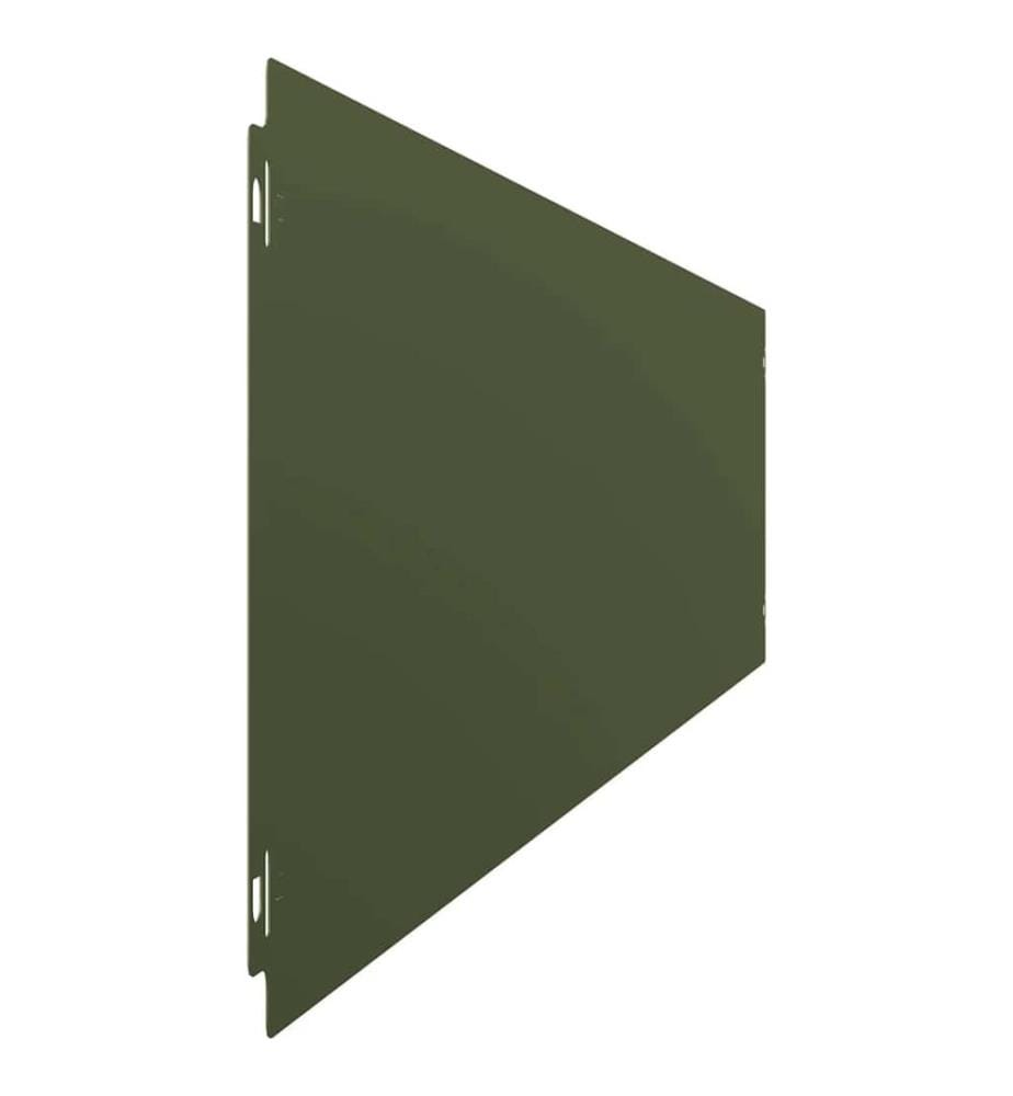 Rasenkanten 10 Stk. Olivgrün 20x103 cm Kaltgewalzter Stahl