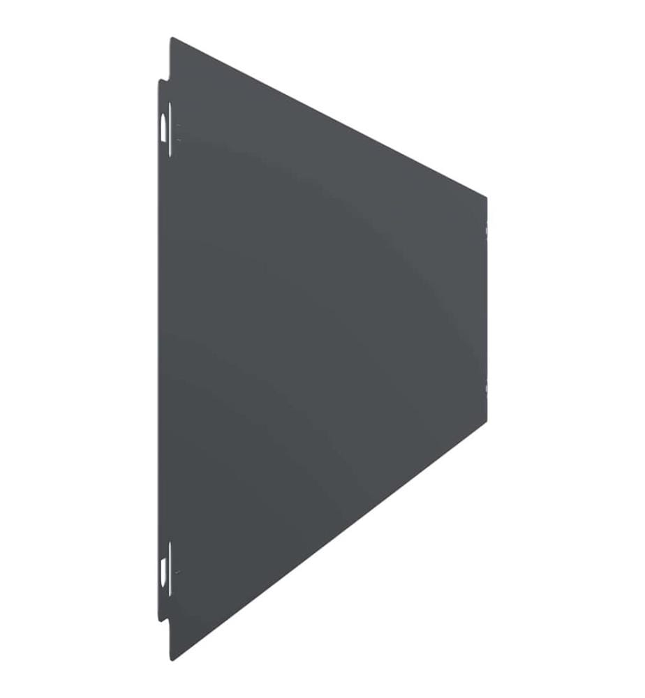 Bordures pelouse 30pcs anthracite 20x103cm acier laminé à froid