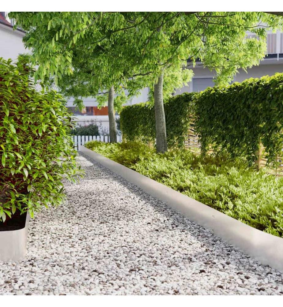 Bordures de pelouse 30 pcs 20x103 cm acier inoxydable