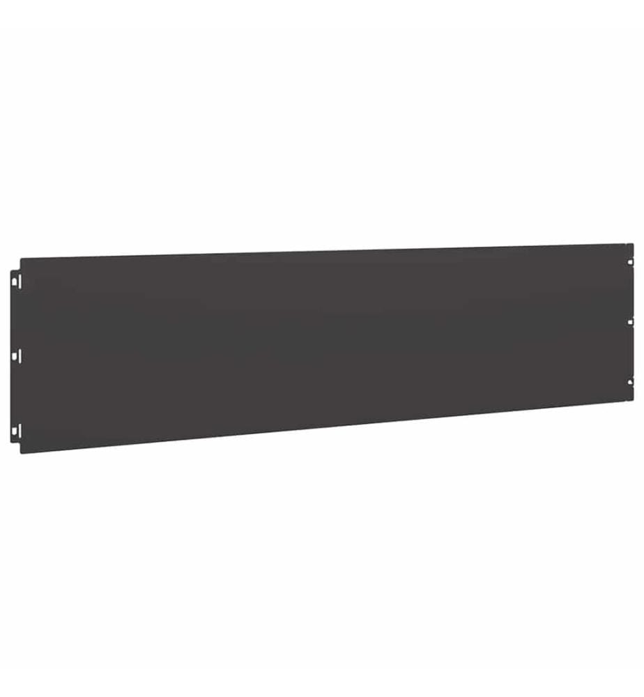 Bordures de pelouse 10 pcs noir 25x103 cm acier laminé à froid