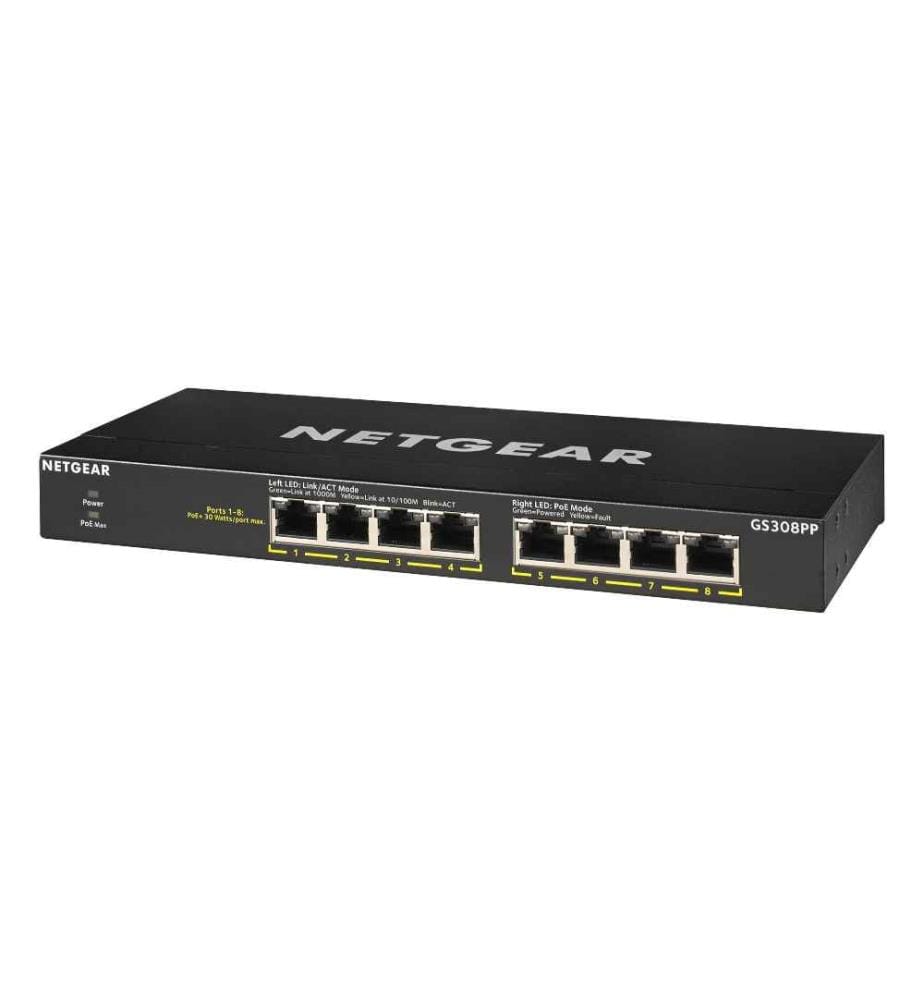 NETGEAR - PoE+ Switch GS308PP 8 Port