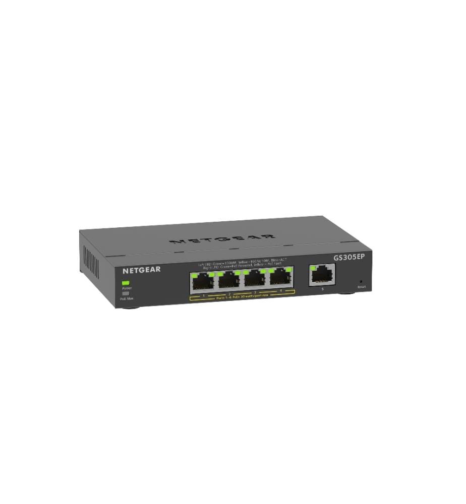 NETGEAR - PoE+ Switch GS305EP-100PES 5 Port