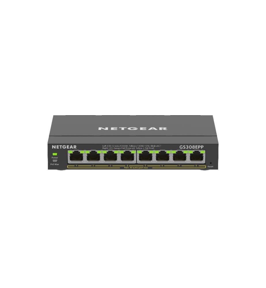 NETGEAR - PoE+ Switch GS308EPP-100PES 8 Port