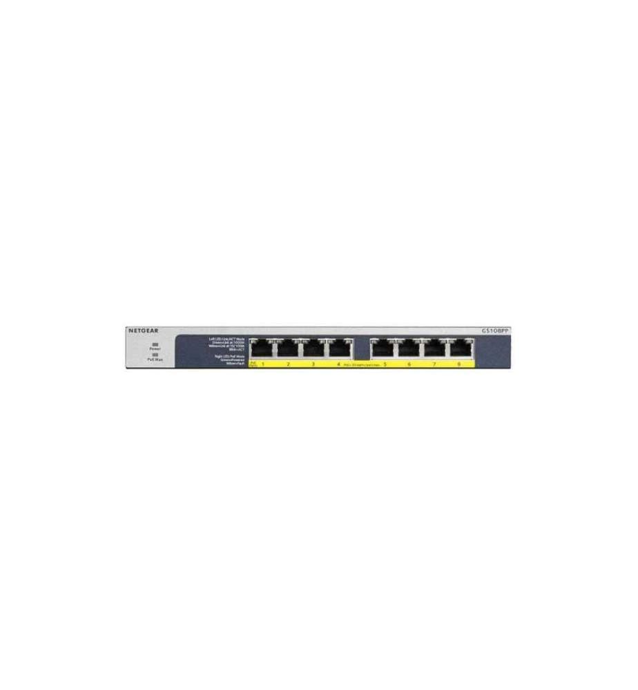NETGEAR - PoE+ Switch GS108PP 8 Port