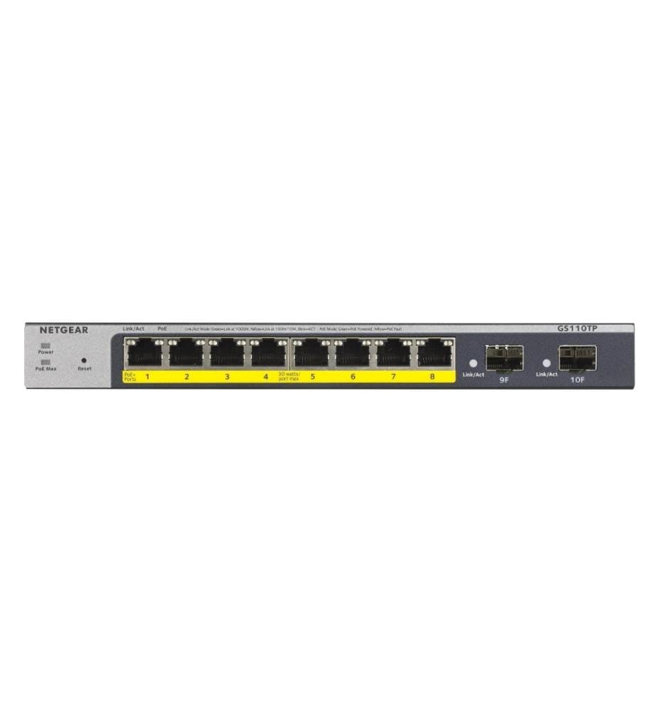 NETGEAR - PoE+ Switch GS110TPv3 8 Port