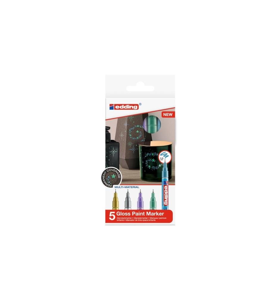 EDDING - Marqueur peinture 780 CREA Métallique, 5 pièces