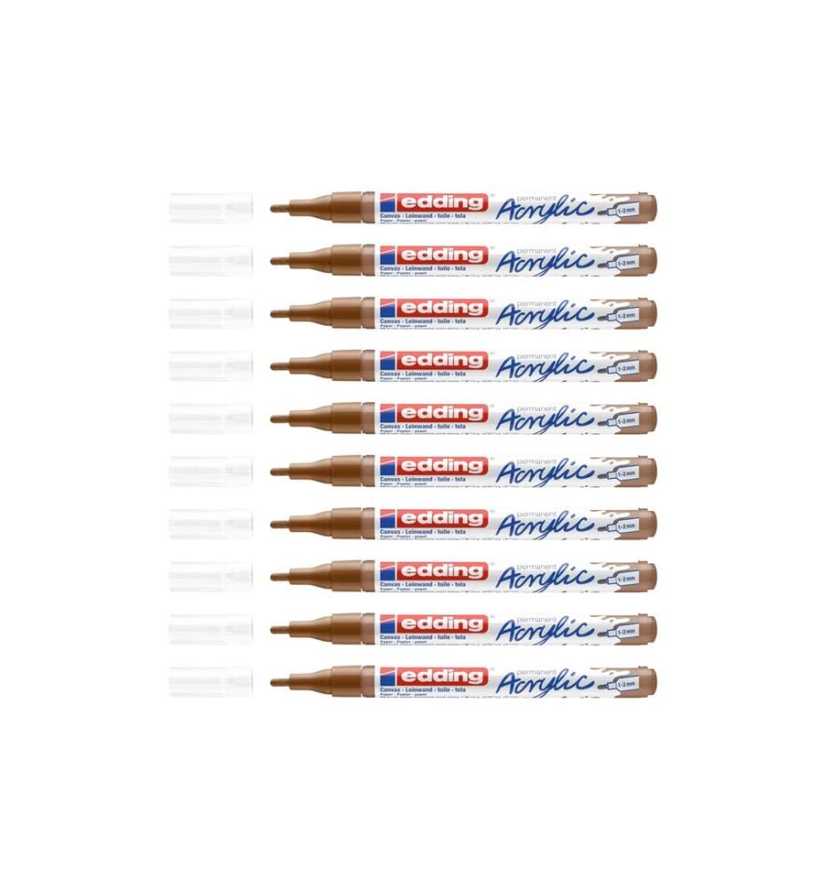 EDDING - Marqueur acrylique 5300 fin, Brun