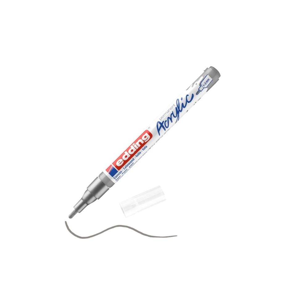 EDDING - Marqueur acrylique 5300 fin, Argenté