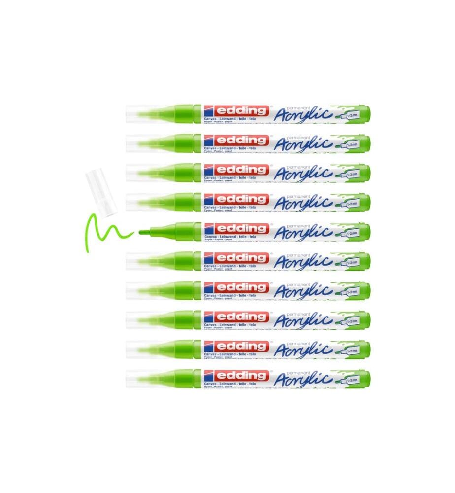 EDDING - Marqueur acrylique 5300 fin, Jaune vert