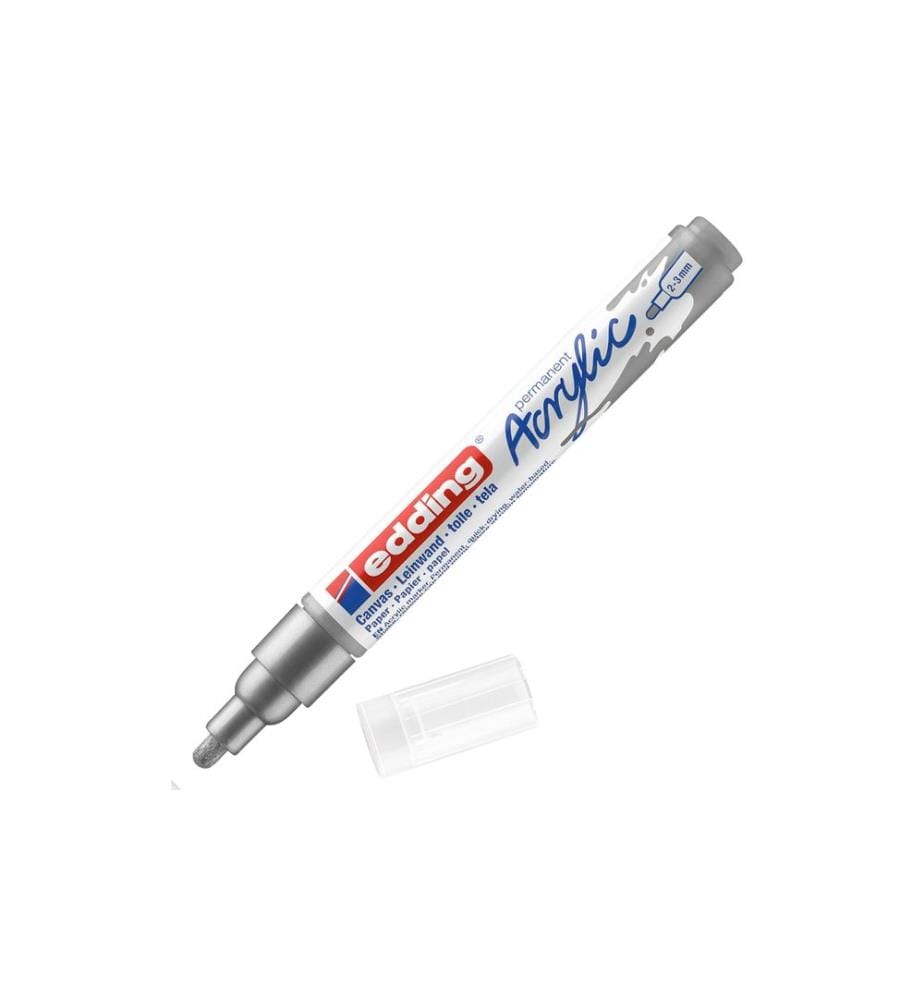 EDDING - Marqueur acrylique 5100 Medium, Argenté