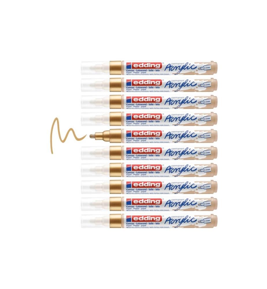 EDDING - Marqueur acrylique 5100 Medium, Doré