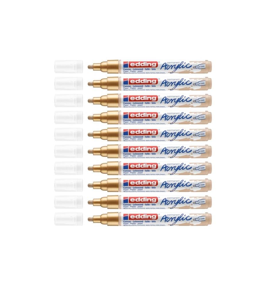 EDDING - Marqueur acrylique 5100 Medium, Doré