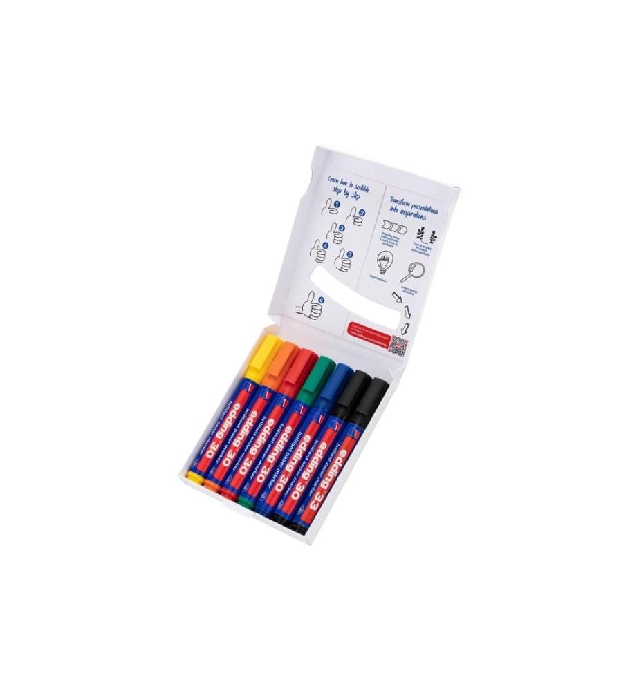 EDDING - Marqueur pour flipchart 30/33 E7 7 pièces