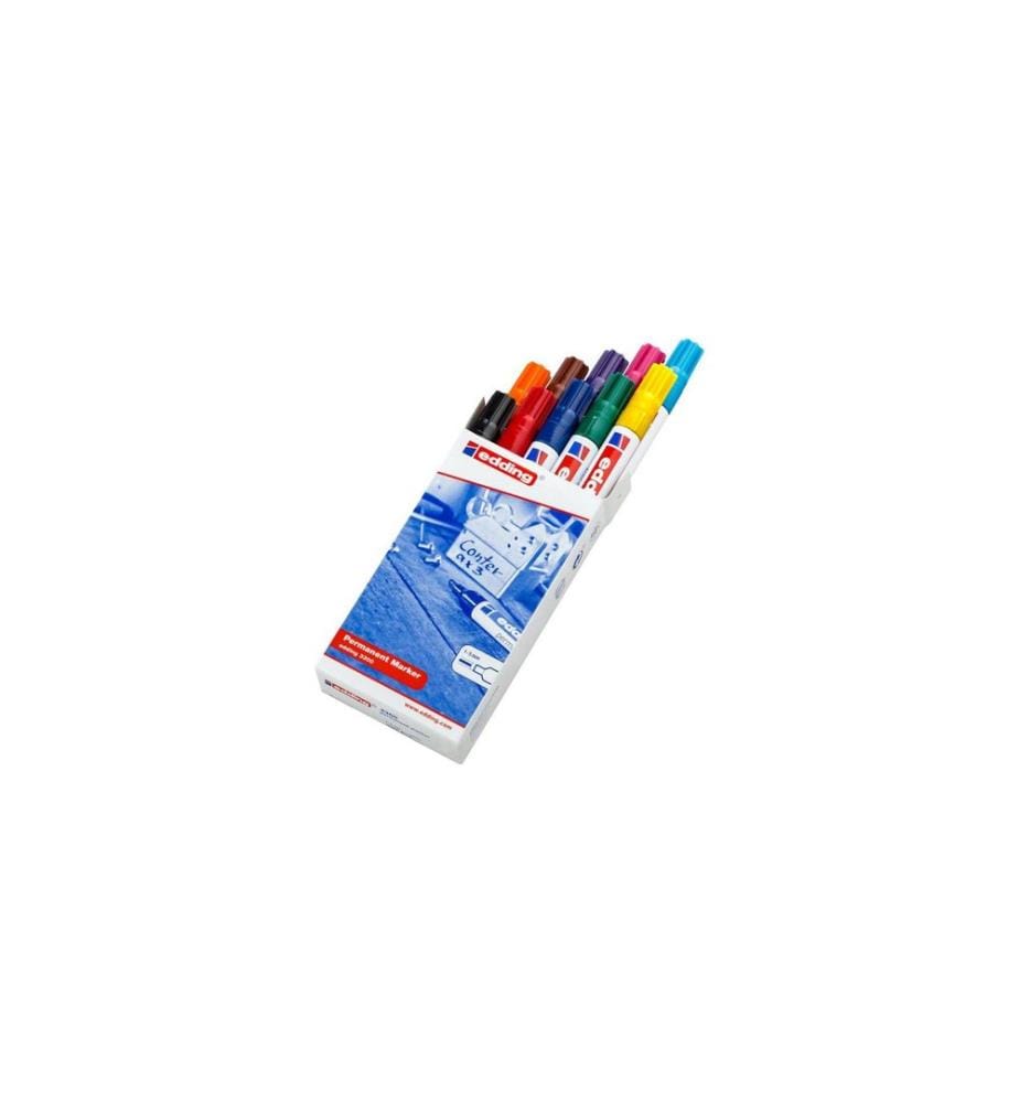 EDDING - Permanent-Marker 3300 10 Stück, Mehrfarbig