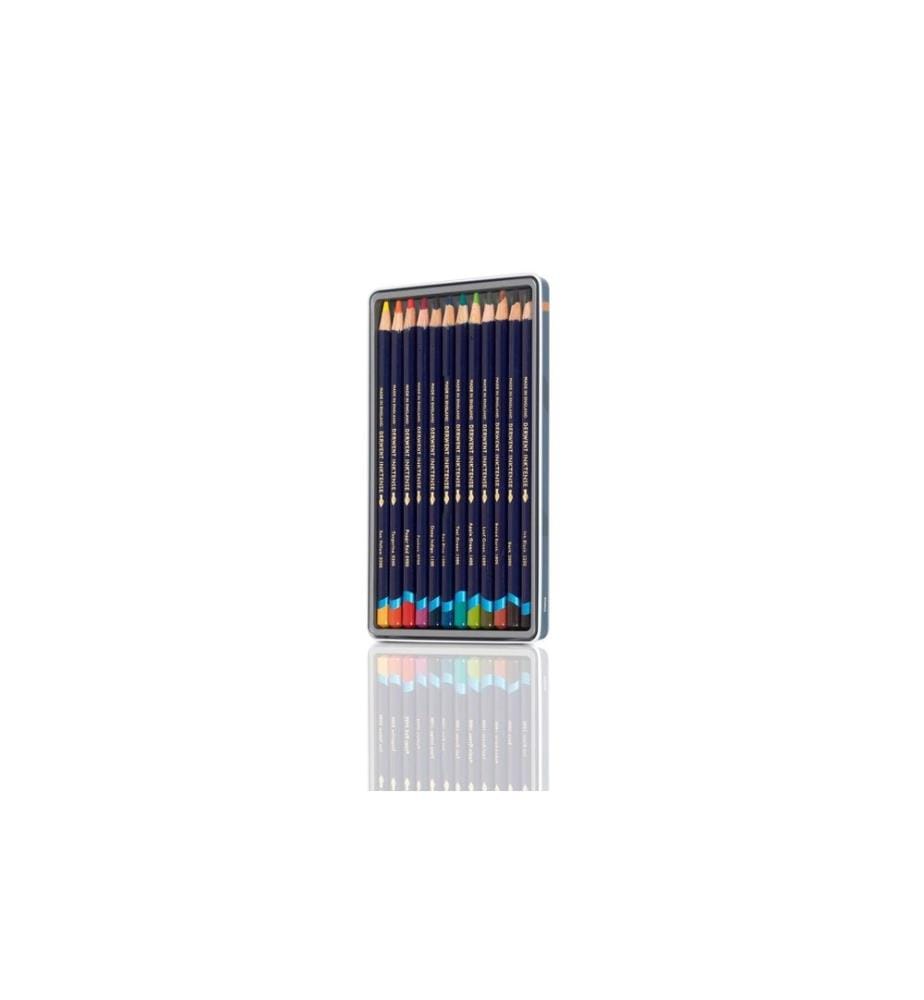 DERWENT - Crayons aquarelle solubles dans l'eau, 12 pièces
