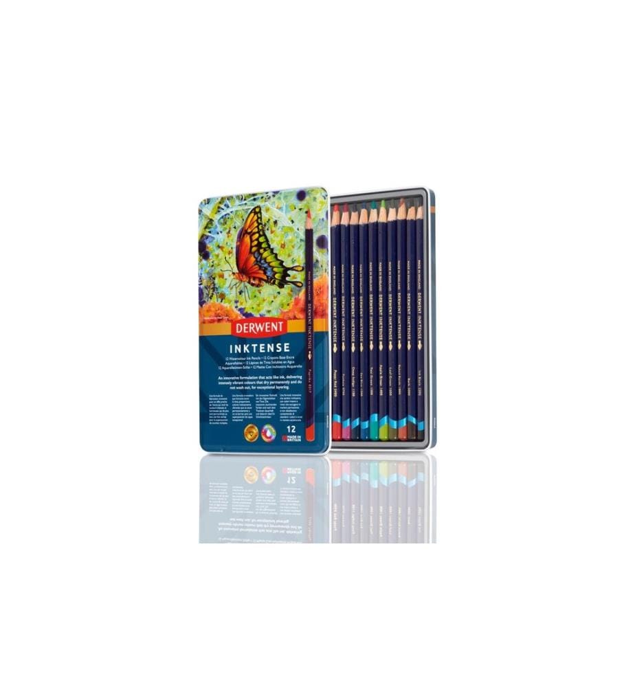 DERWENT - Crayons aquarelle solubles dans l'eau, 12 pièces