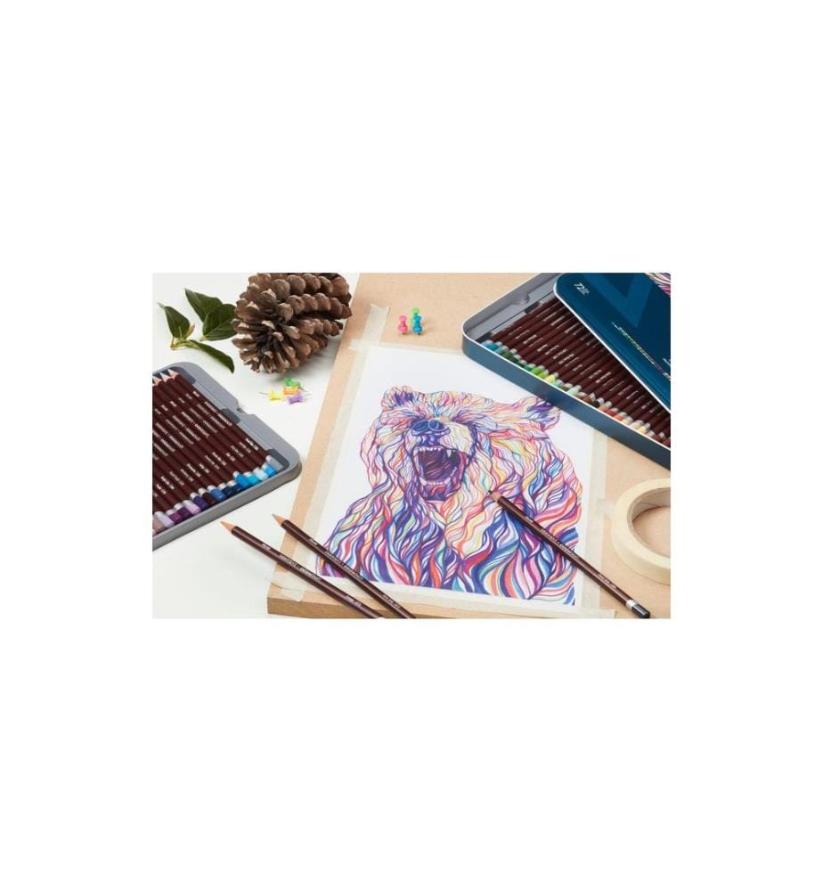 DERWENT - Coloursoft Buntstifte, mehrfarbig, 72-teilig