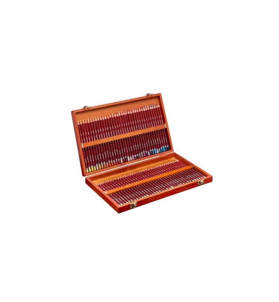 DERWENT - Set cadeau de crayons pastel dans une boîte en bois, 72 pièces