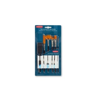 DERWENT - Technique Set de pinceaux pour différentes techniques, 6 pièces