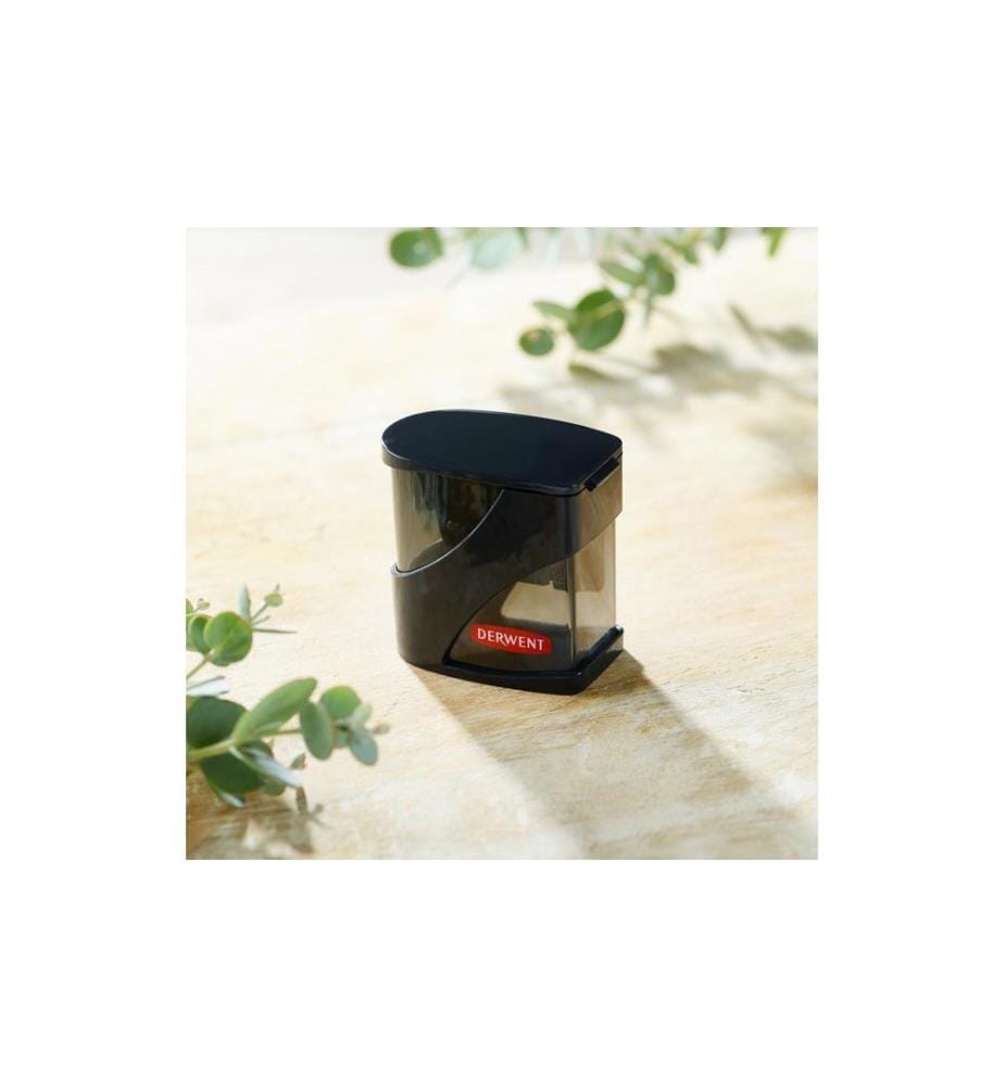 DERWENT - Taille-crayon double trou avec réservoir, noir