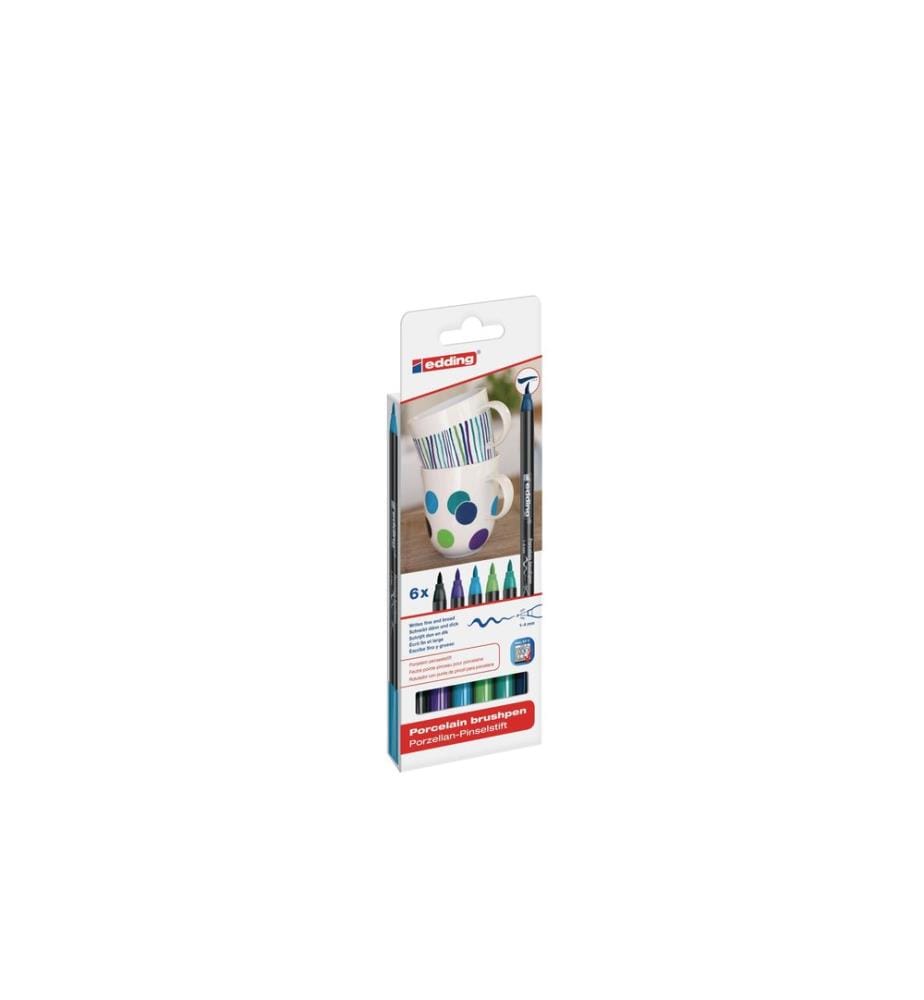 EDDING - Feutre porcelaine 4200 Cool 6 pièces