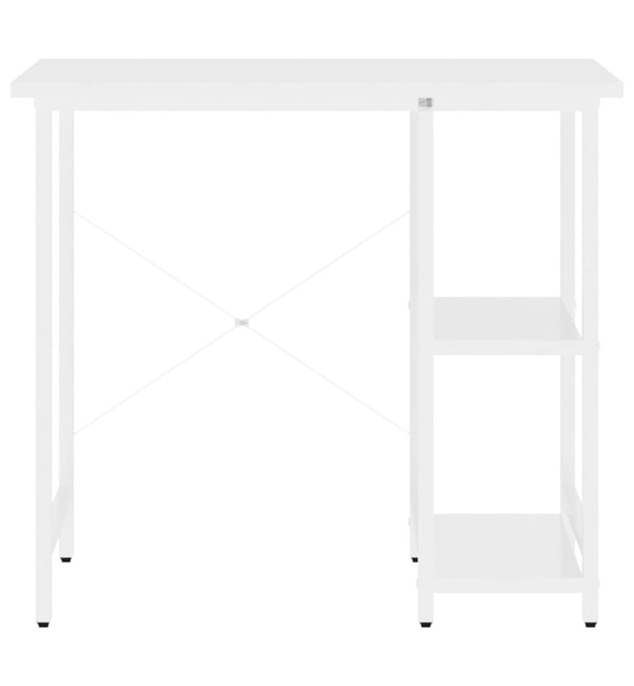 Computertisch Weiss 80x40x72 cm MDF und Metall