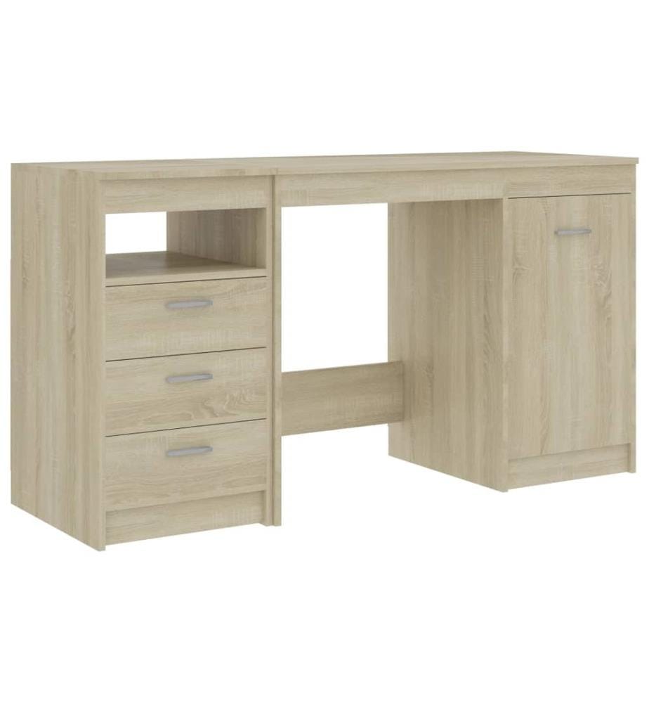 Bureau Chêne sonoma 140x50x76 cm Bois d'ingénierie