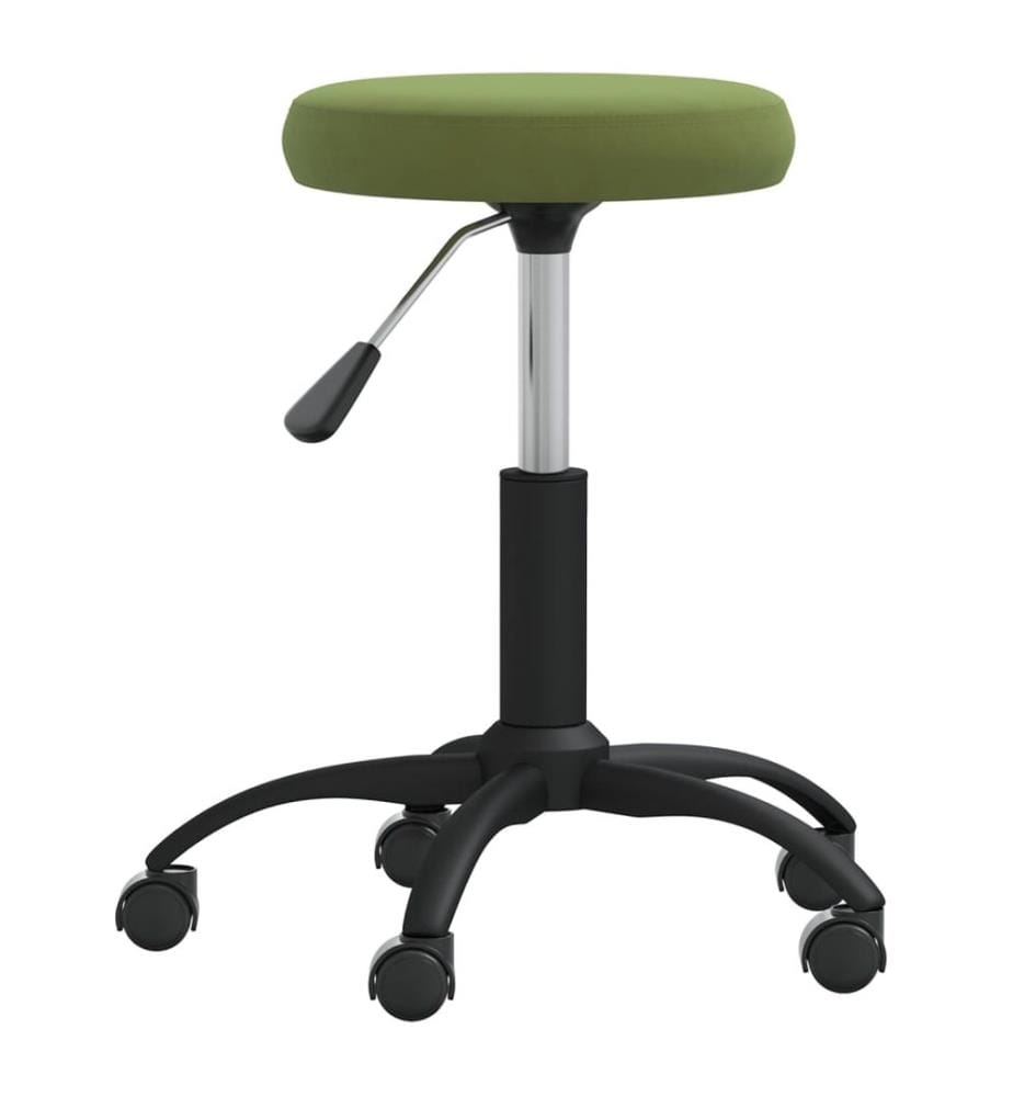 Chaise pivotante de bureau Vert clair Velours