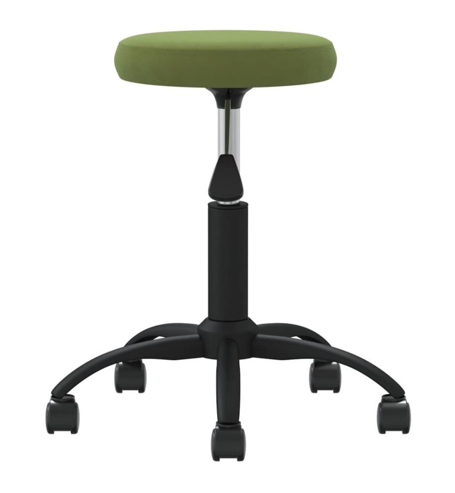 Chaise pivotante de bureau Vert clair Velours