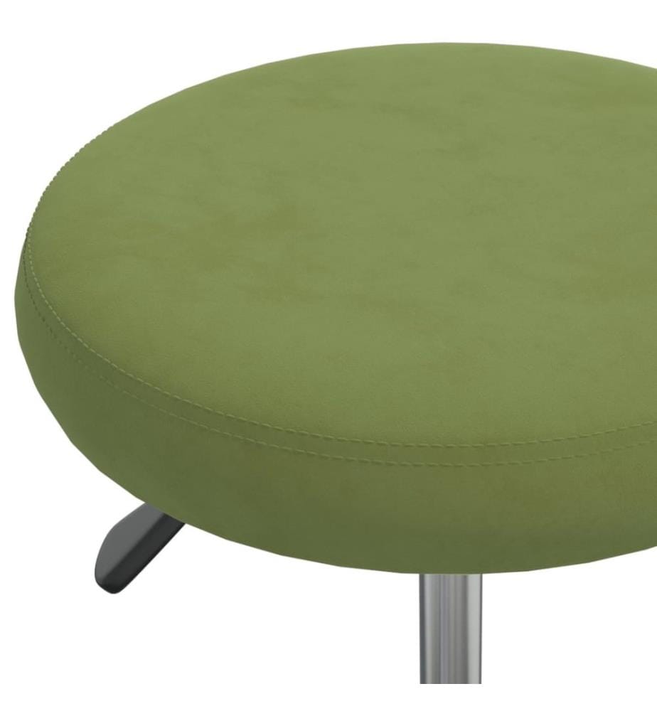 Chaise pivotante de bureau Vert clair Velours
