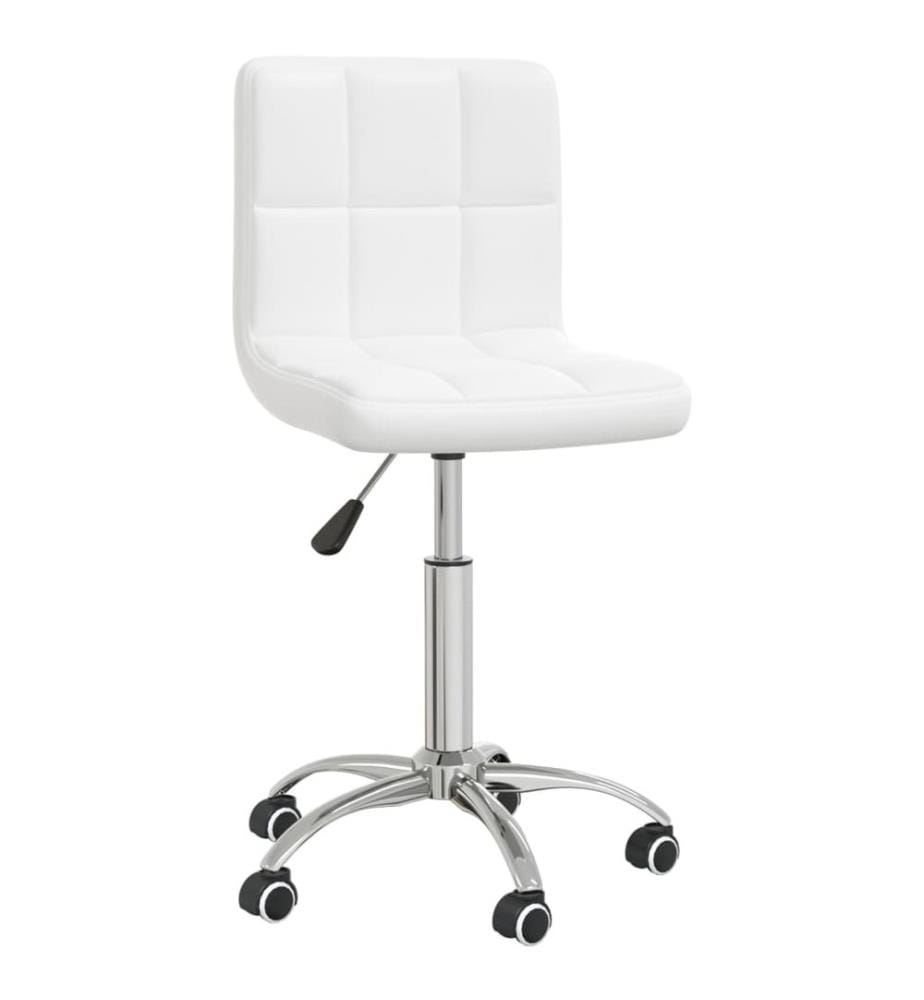 Bürostuhl Drehbar Weiss Kunstleder