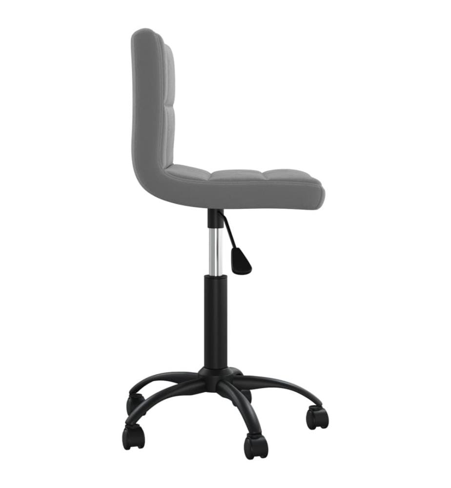 Chaise pivotante de bureau Gris foncé Velours