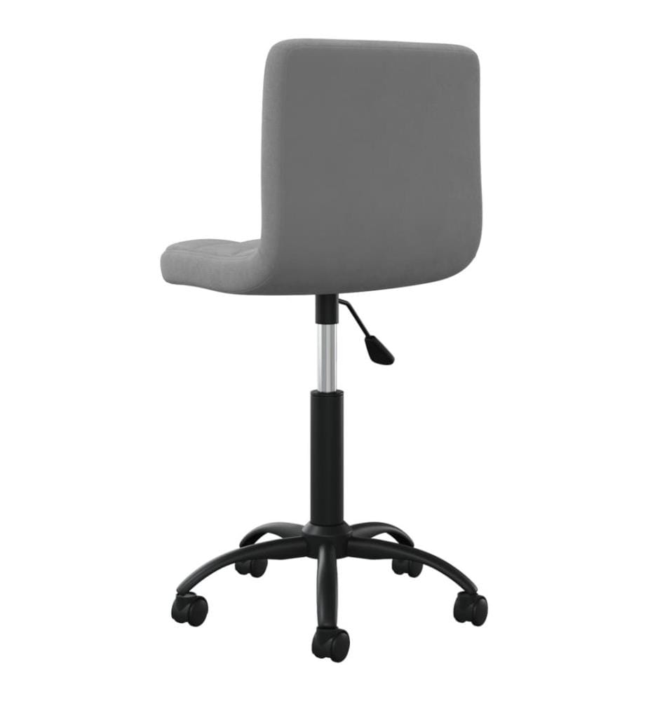 Chaise pivotante de bureau Gris foncé Velours