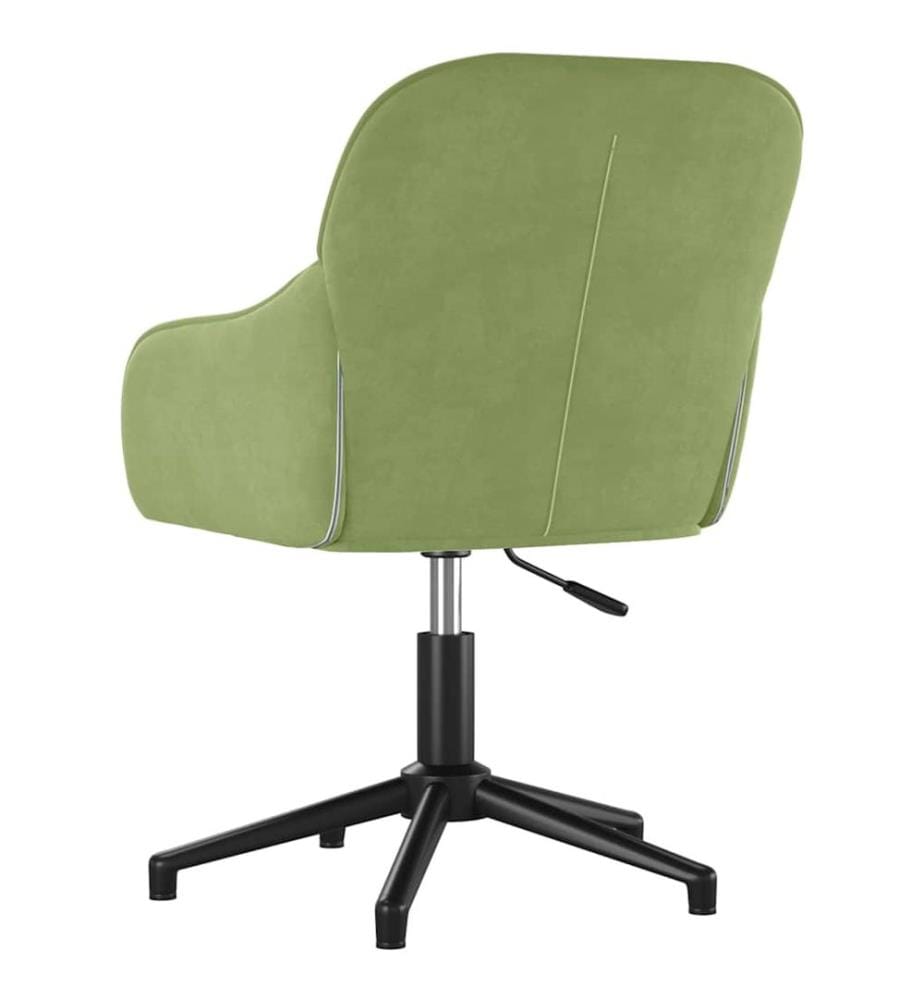 Chaise pivotante de bureau Vert clair Velours
