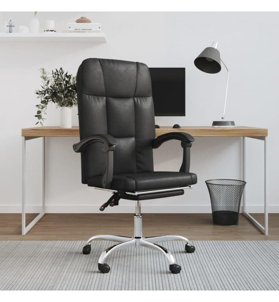 Fauteuil inclinable de bureau Noir Similicuir