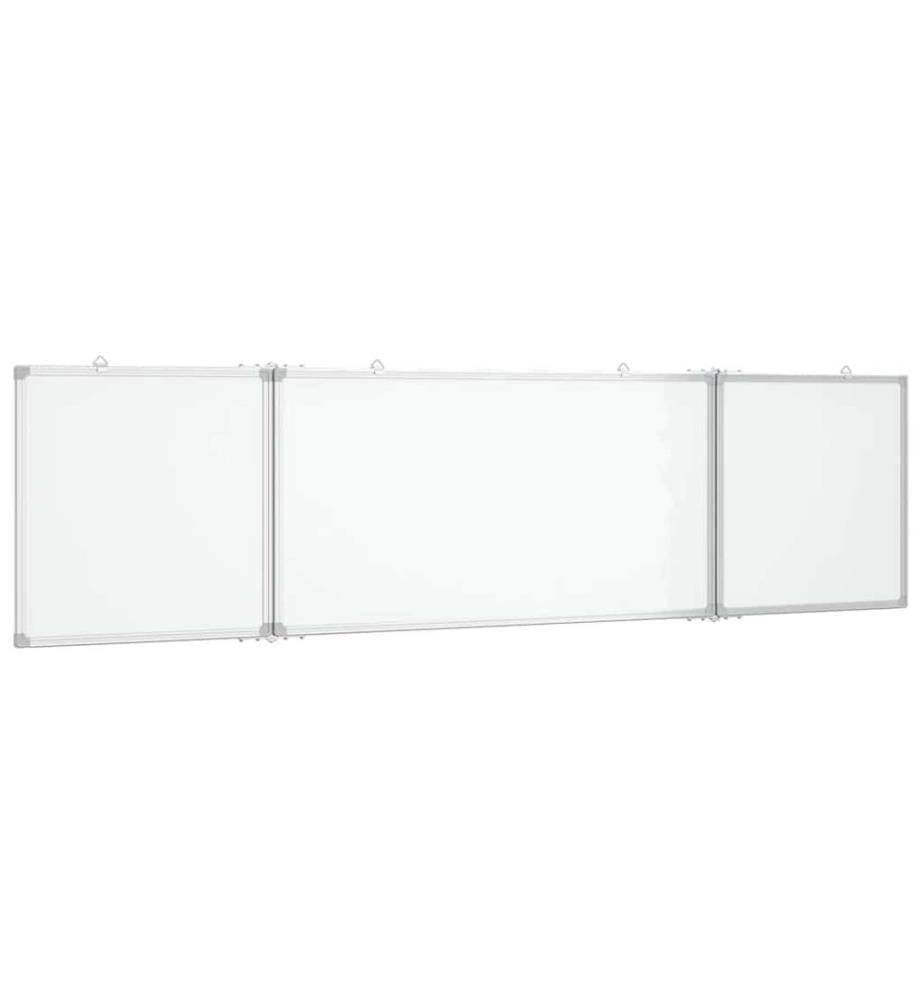 Magnetisches Whiteboard Klappbar 200x50x1,7 cm Aluminium