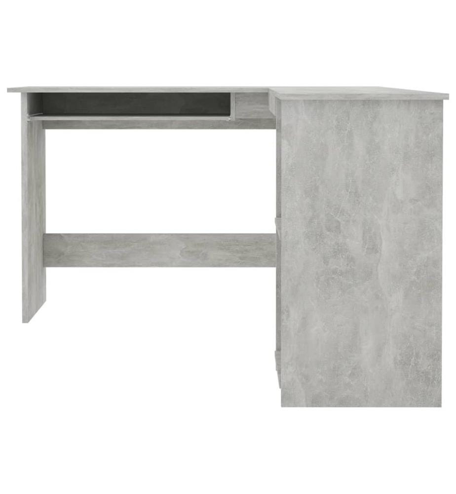 Eckschreibtisch in L-Form Betongrau 120x140x75 cm Holzwerkstoff