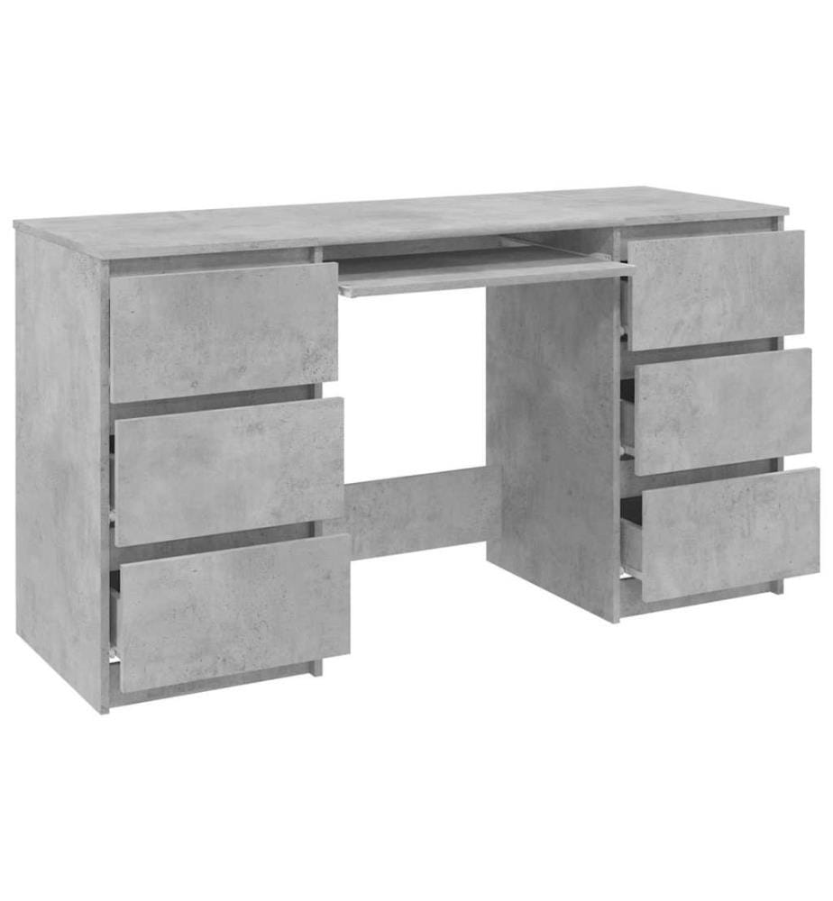 Schreibtisch Betongrau 140x50x77 cm Holzwerkstoff