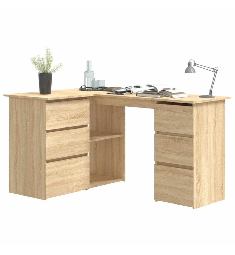 Eckschreibtisch Sonoma-Eiche 145x100x76 cm Holzwerkstoff