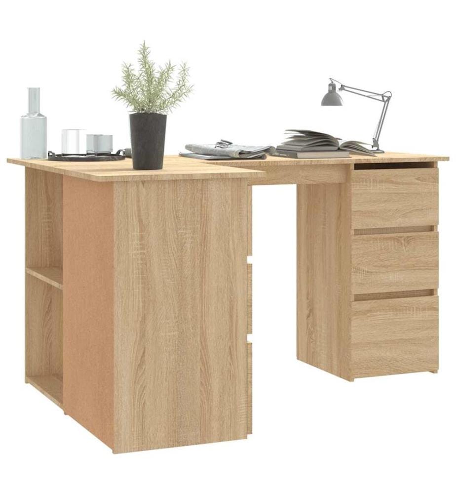 Eckschreibtisch Sonoma-Eiche 145x100x76 cm Holzwerkstoff