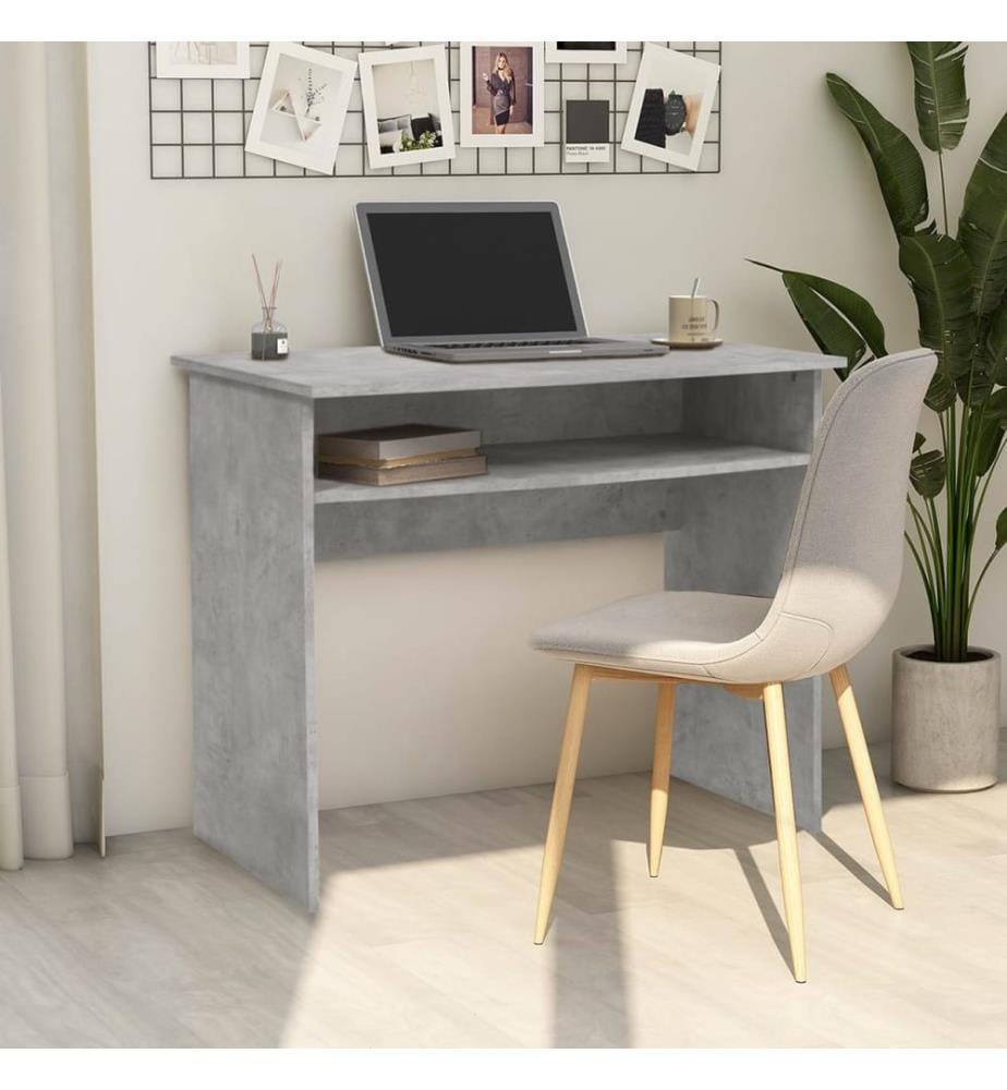 Schreibtisch Betongrau 90x50x74 cm Holzwerkstoff