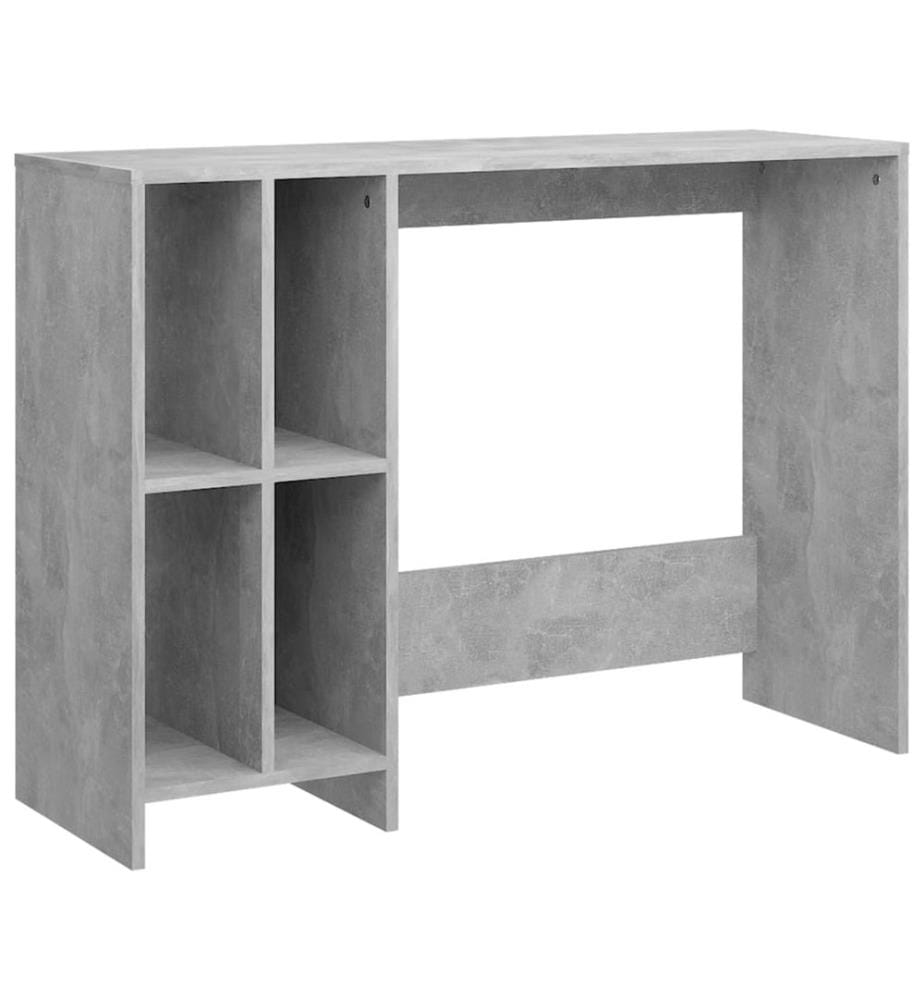 Bureau d'ordinateur portable gris béton bois d'ingénierie