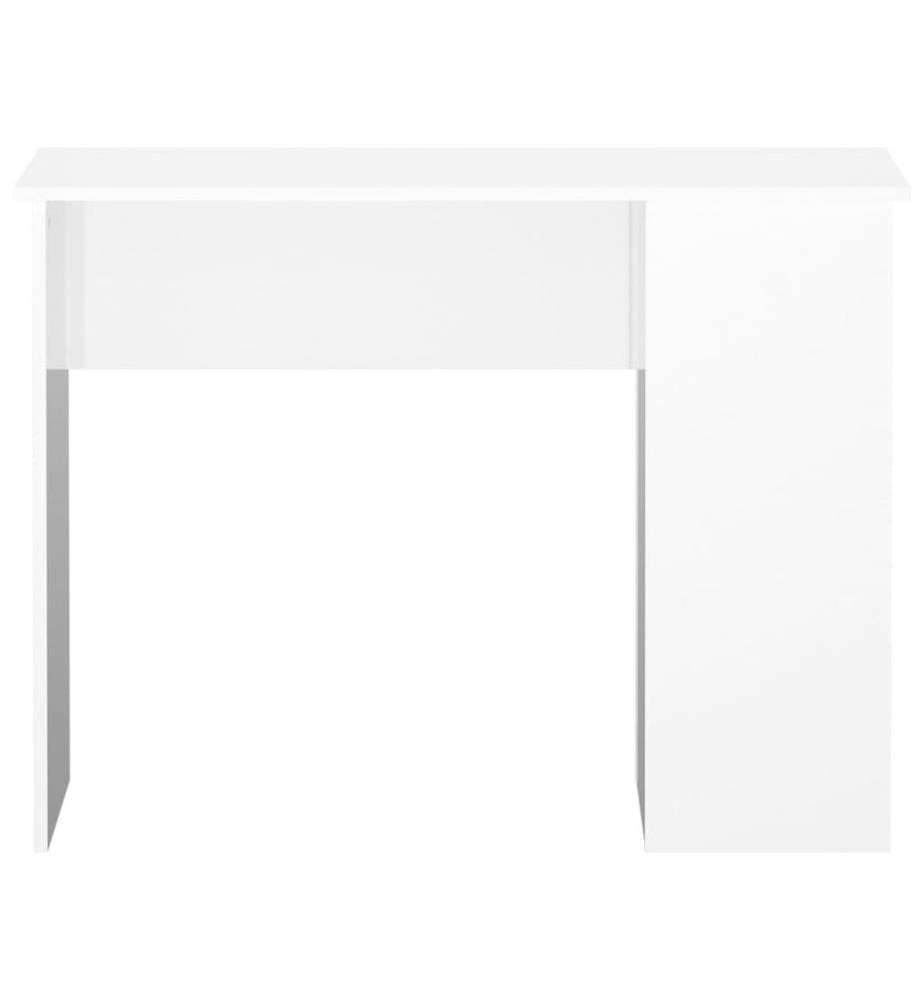Schreibtisch Hochglanz-Weiss 100x55x75 cm Holzwerkstoff
