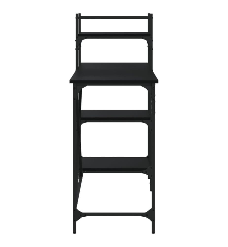 Computertisch mit Regal Schwarz 120x47x109 cm