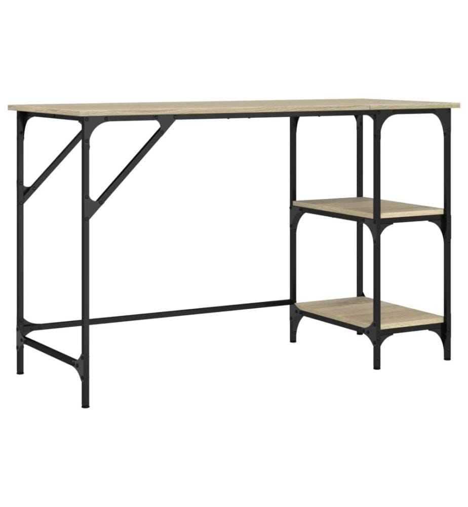 Schreibtisch Sonoma-Eiche 120x50x75 cm Metall Holzwerkstoff