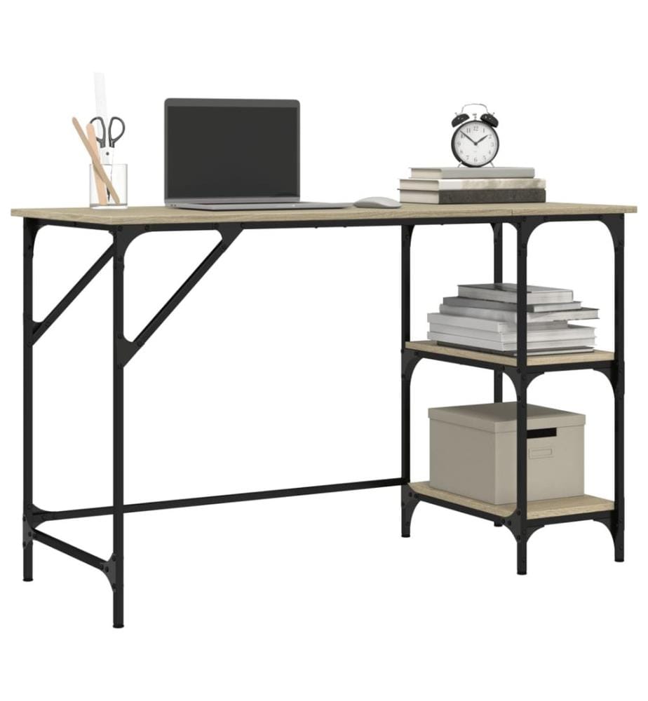 Schreibtisch Sonoma-Eiche 120x50x75 cm Metall Holzwerkstoff