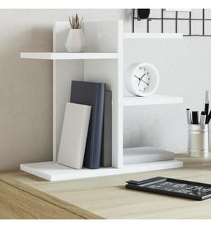 Schreibtisch-Organizer Weiss 42x21,5x42 cm Holzwerkstoff