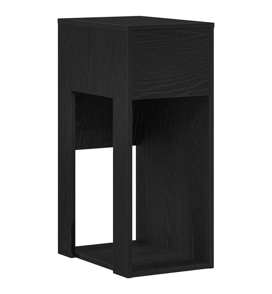Support de tour d'ordinateur avec tiroir noir 30x44x74 cm