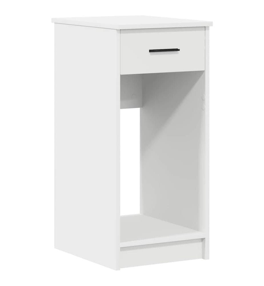 Support de tour d'ordinateur avec tiroir blanc 35x45x77 cm